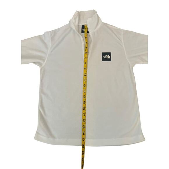 THE NORTH FACE WOMENS 3/4 ZIP COLLARED LONG SLEEVE PULL OVER WHITE SIZE S - Picture 8 of 12